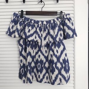Madewell Ikat Off The Shoulder Top